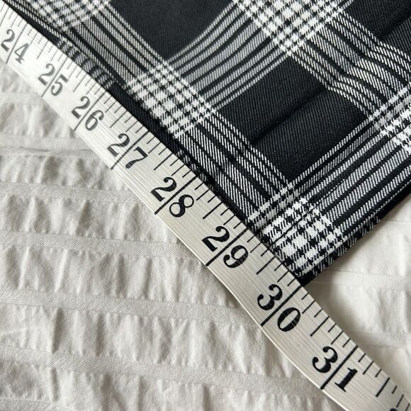 Hot Topic Black + White Plaid Pants Elastic Size L Corporate Goth Punk Skate - Picture 12 of 12